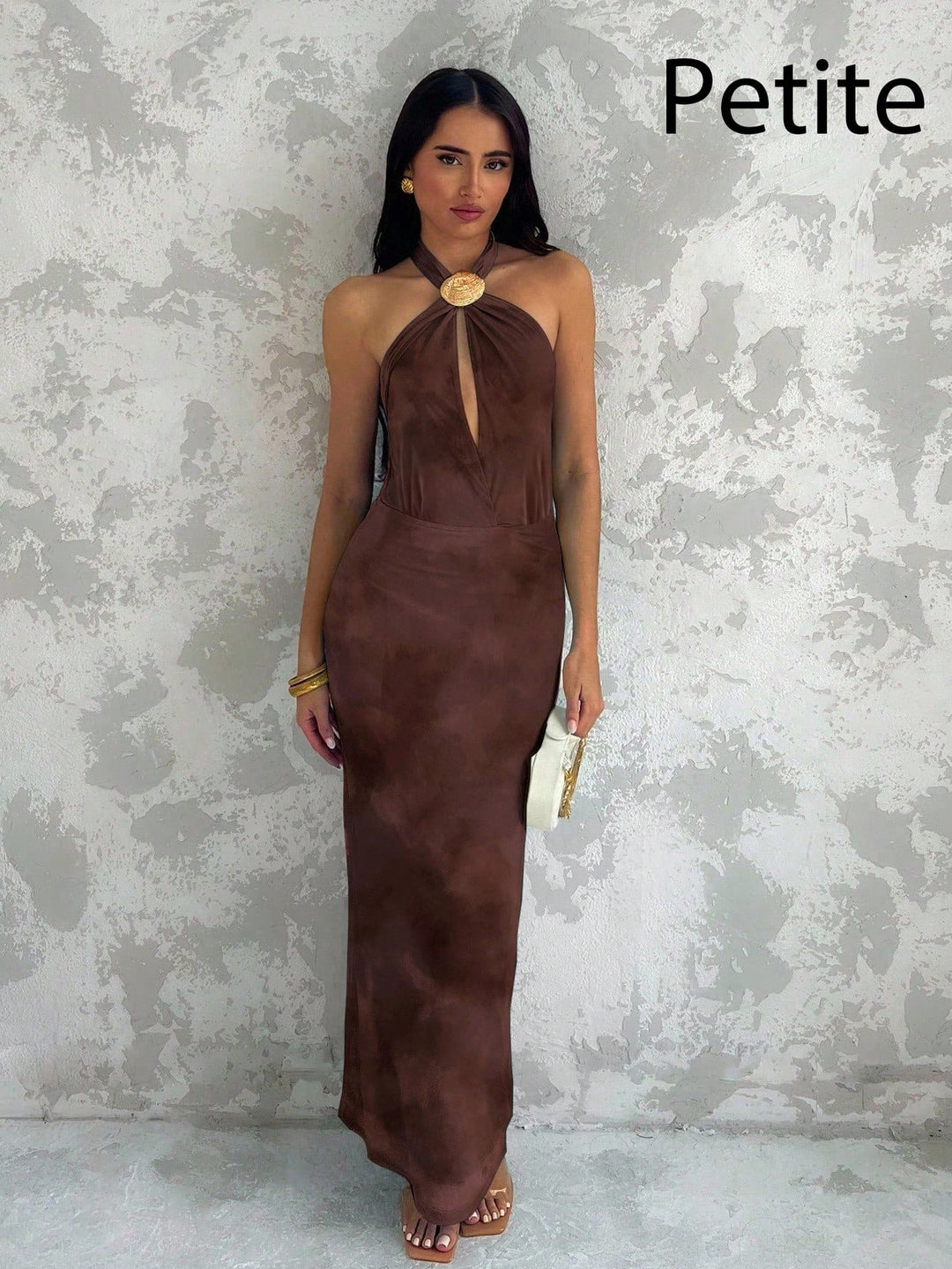 Rochie maxi SHEIN, maro