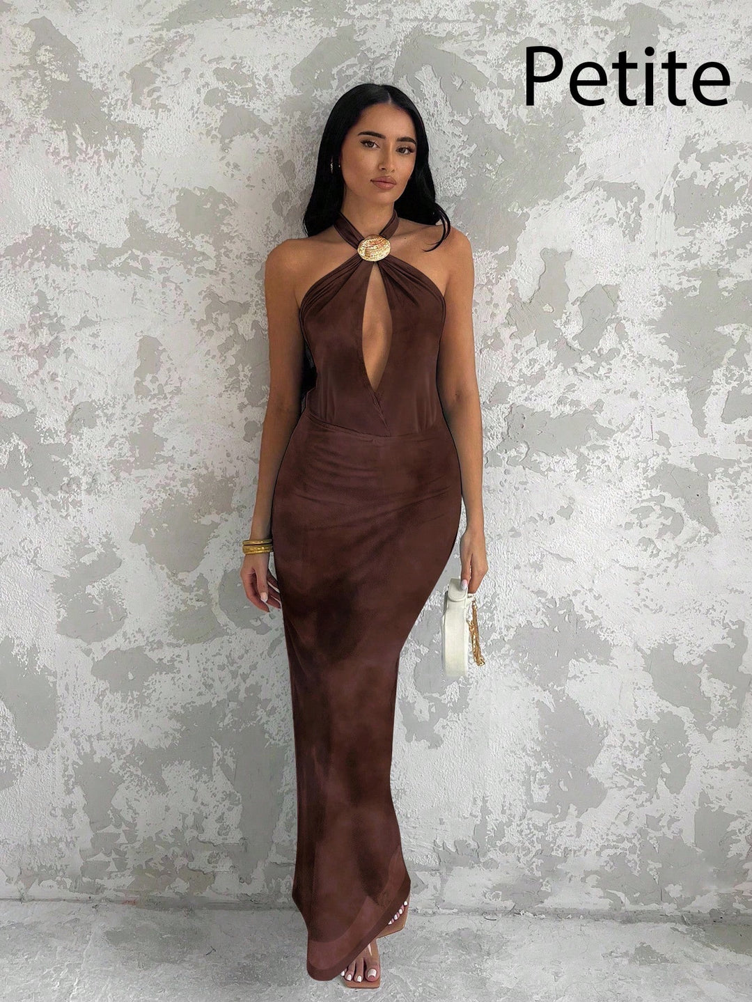 Rochie maxi SHEIN, maro