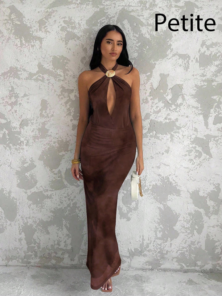 Rochie maxi SHEIN, maro