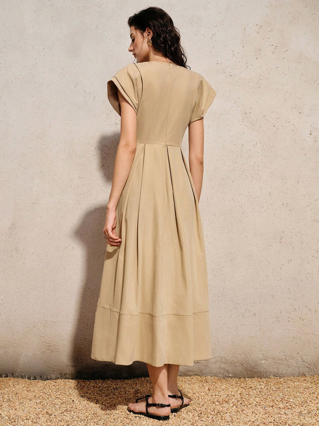 Rochie maxi SHEIN, kaki