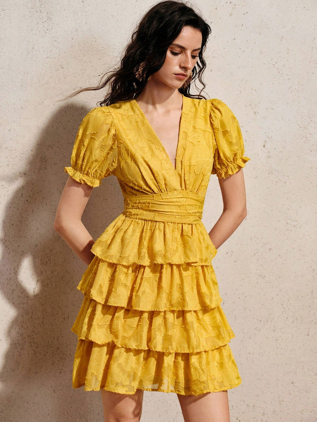 Rochie scurtă SHEIN, galben