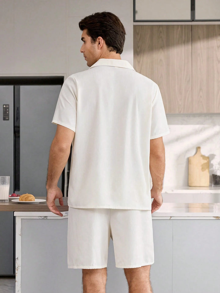 Compleu pijamale SHEIN, crem