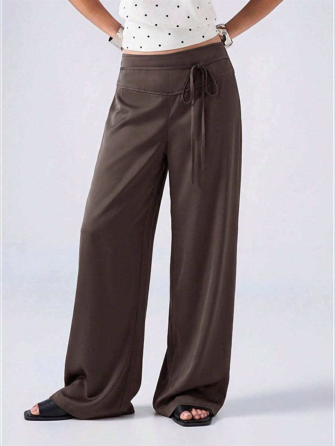 Pantaloni SHEIN, maro
