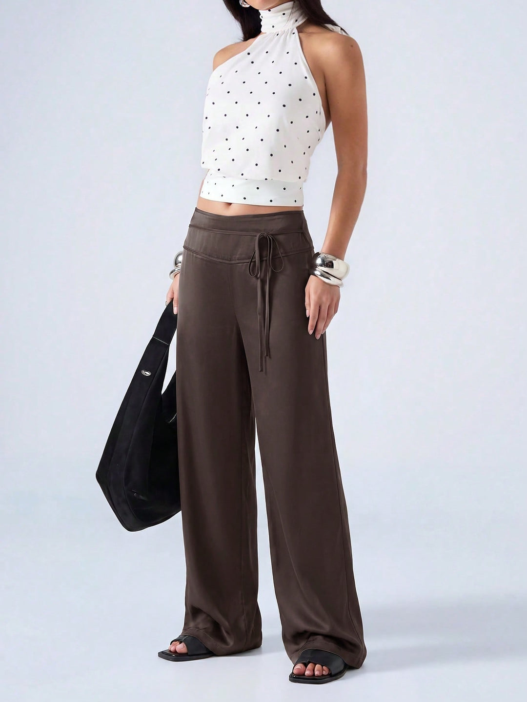 Pantaloni SHEIN, maro