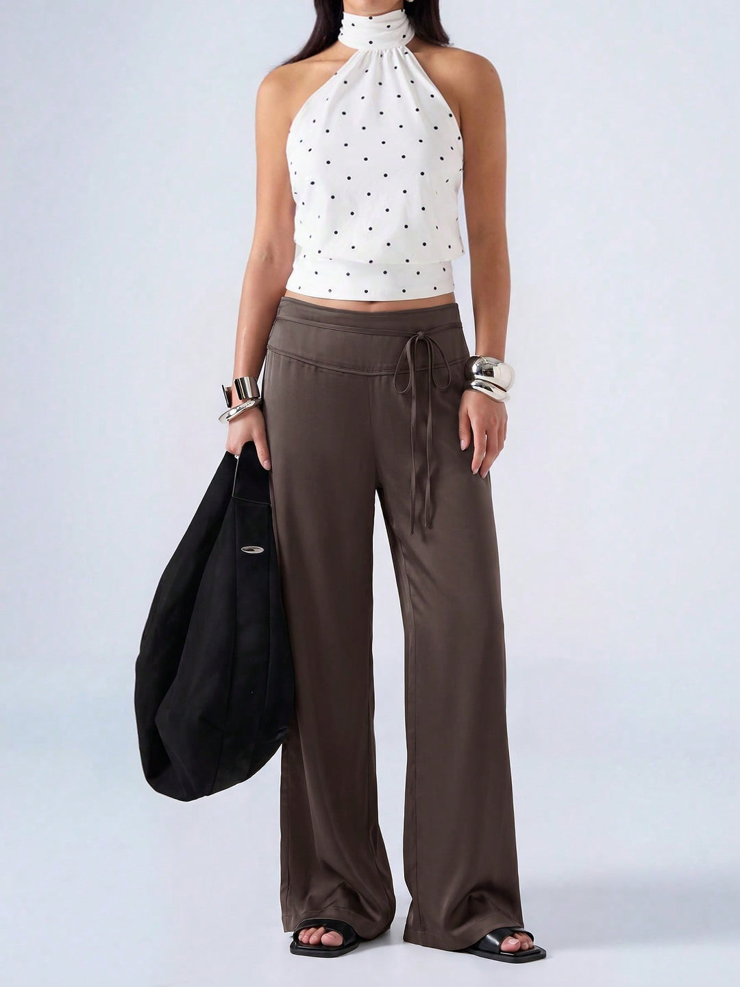 Pantaloni SHEIN, maro