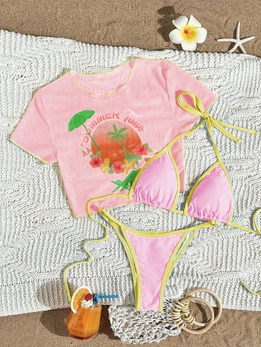 Set bikini SHEIN, mix culori