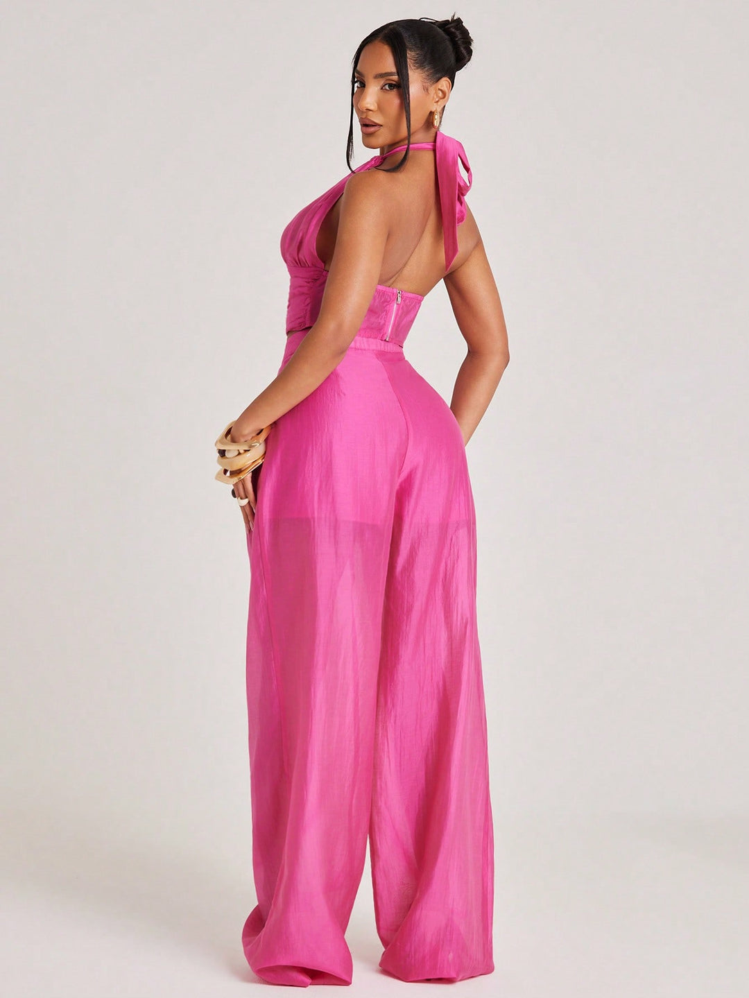 Pantaloni SHEIN, roz