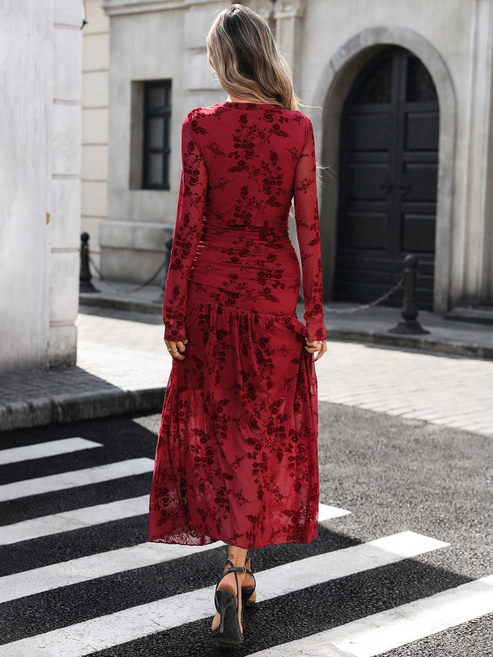 Rochie maxi SHEIN, vișiniu