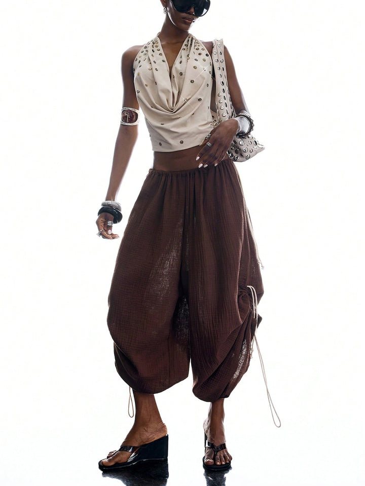 Pantaloni SHEIN, maro