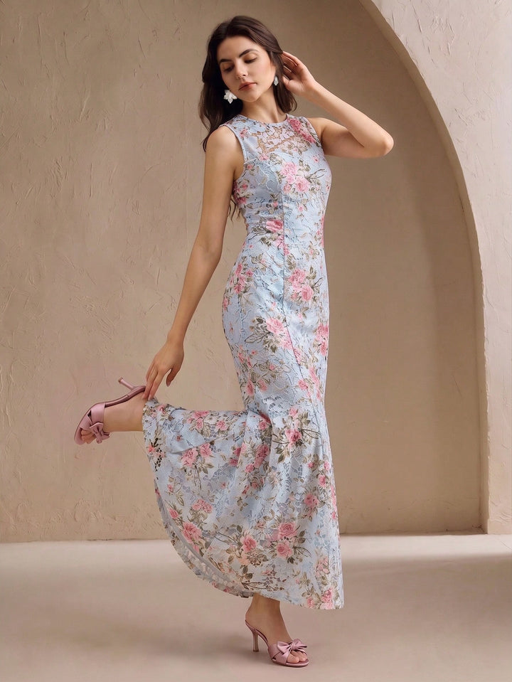 Rochie maxi SHEIN, albastru
