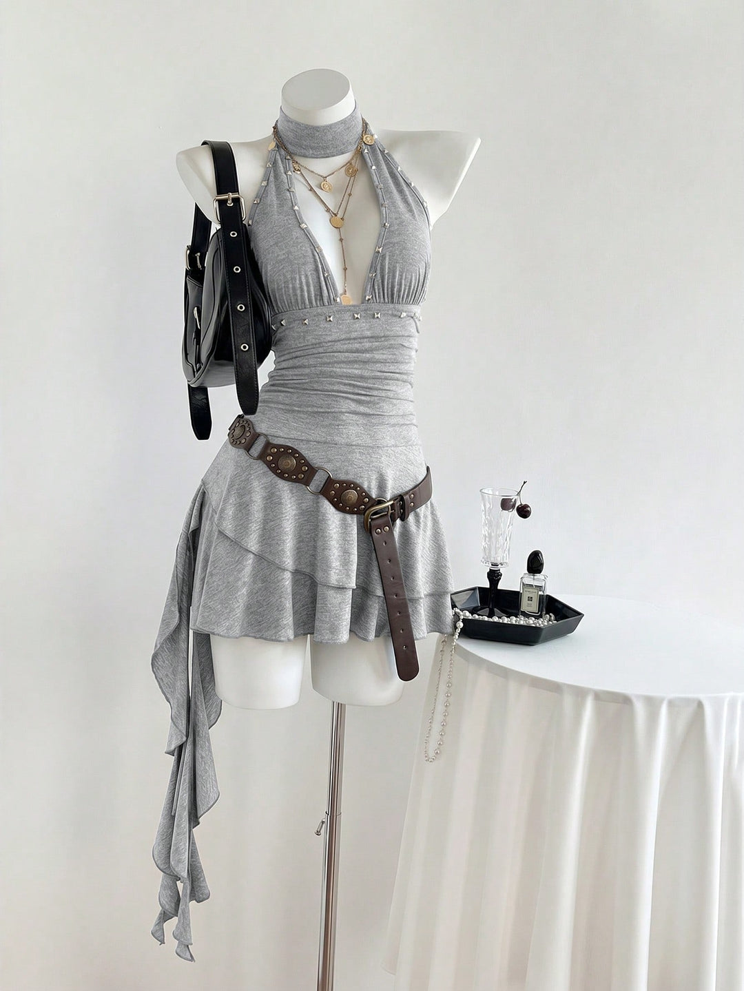 Rochie scurtă SHEIN, gri