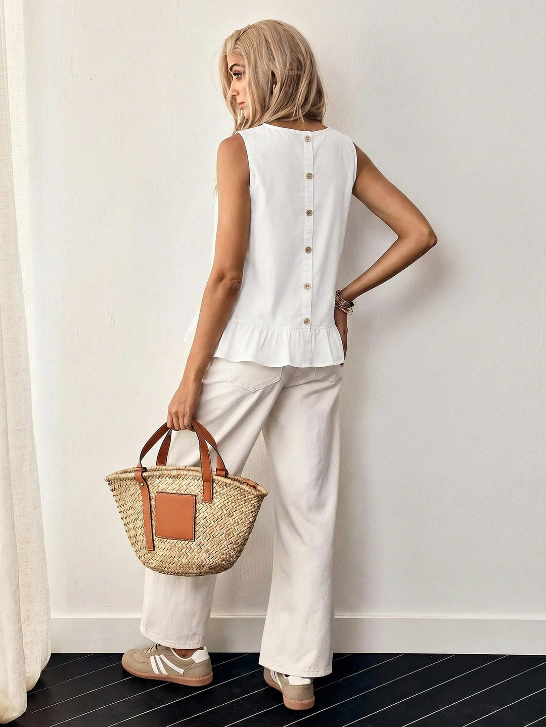 Top SHEIN, alb
