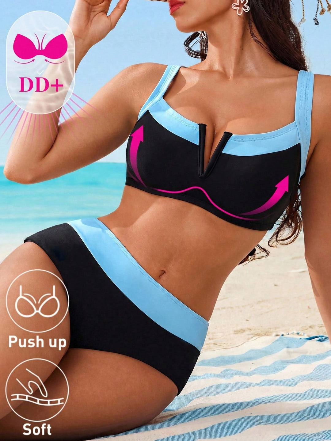 Set bikini SHEIN, mix culori