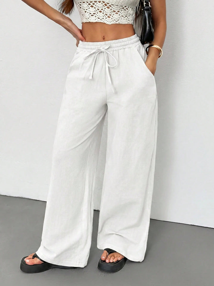 Pantaloni SHEIN, alb