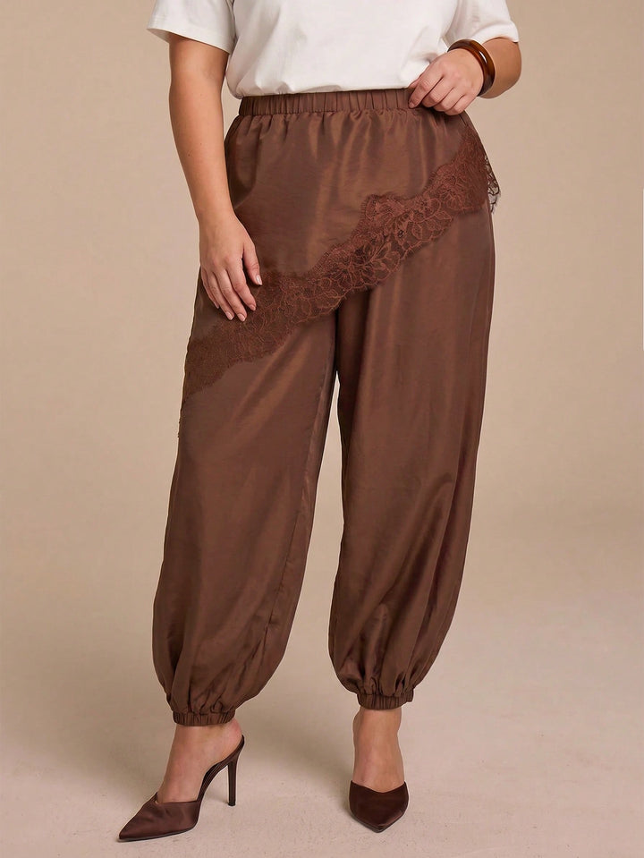 Pantaloni SHEIN, maro
