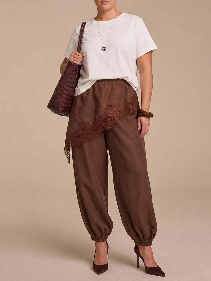 Pantaloni SHEIN, maro