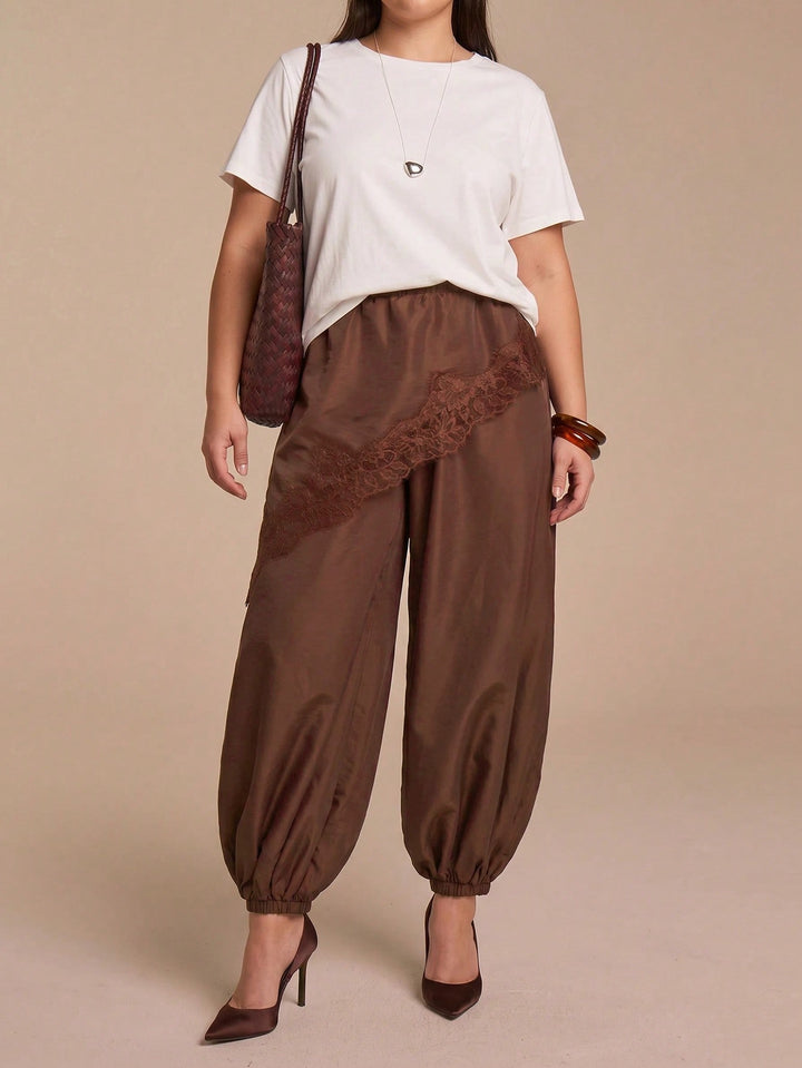 Pantaloni SHEIN, maro
