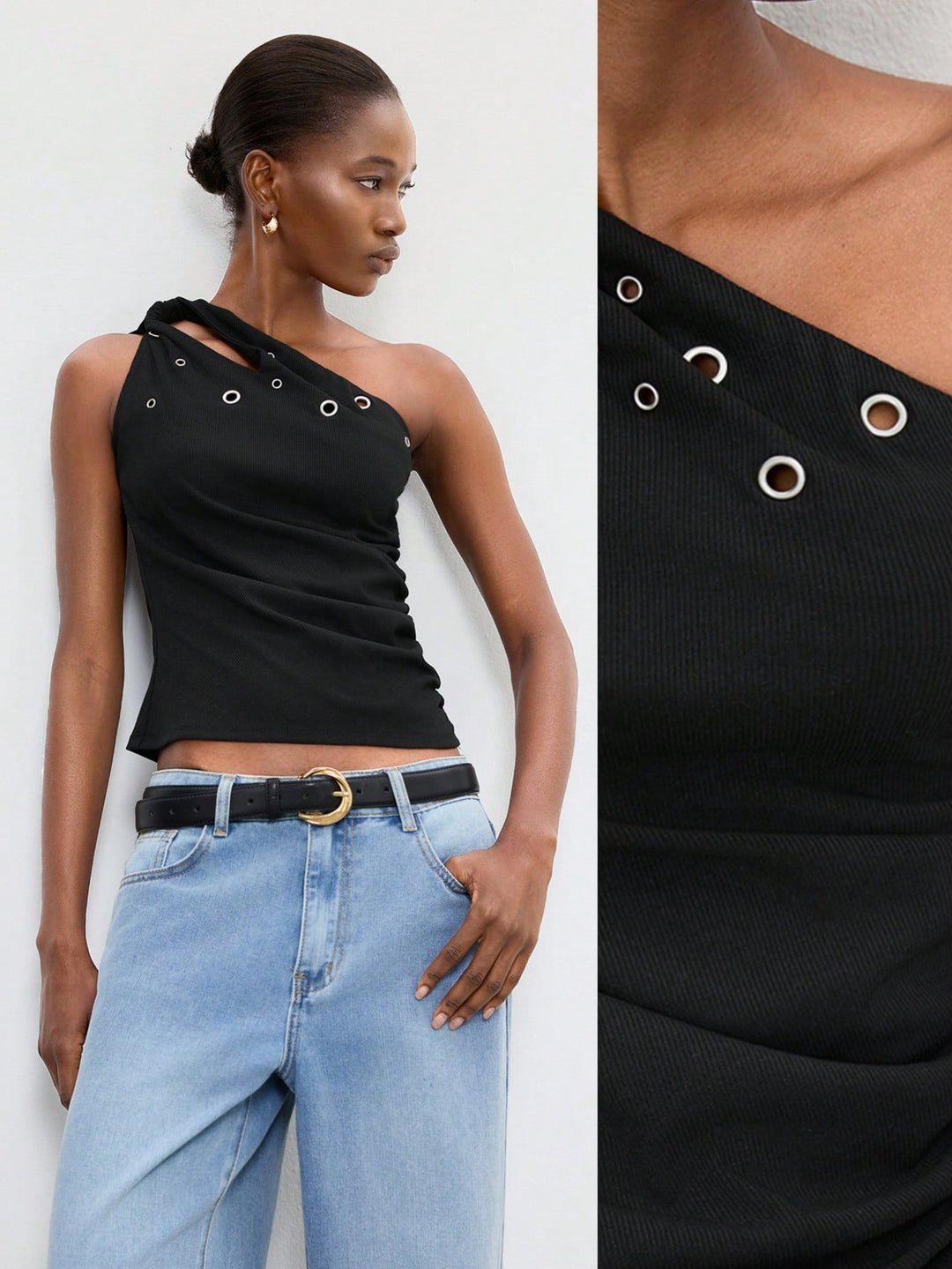 Top SHEIN, negru