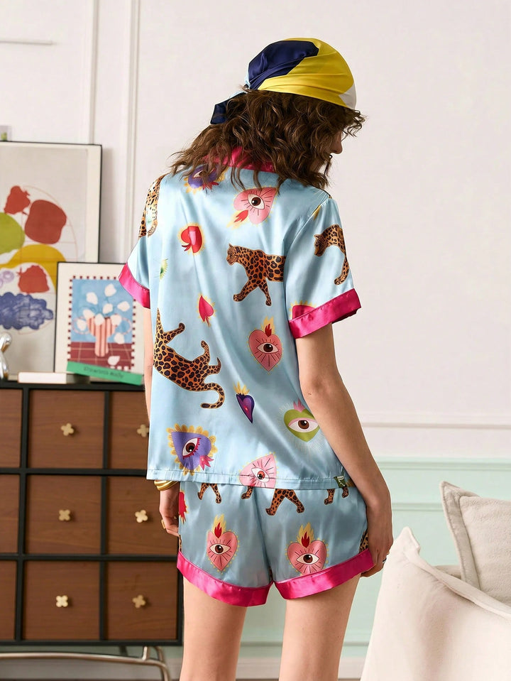 Pijama SHEIN, albastru