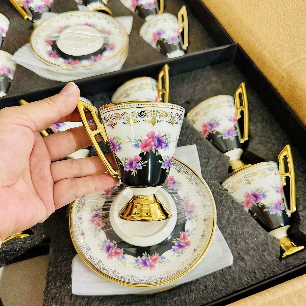 Set cești cafea SHEIN, mix culori