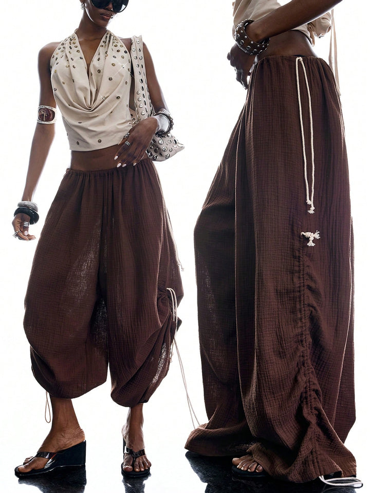 Pantaloni SHEIN, maro