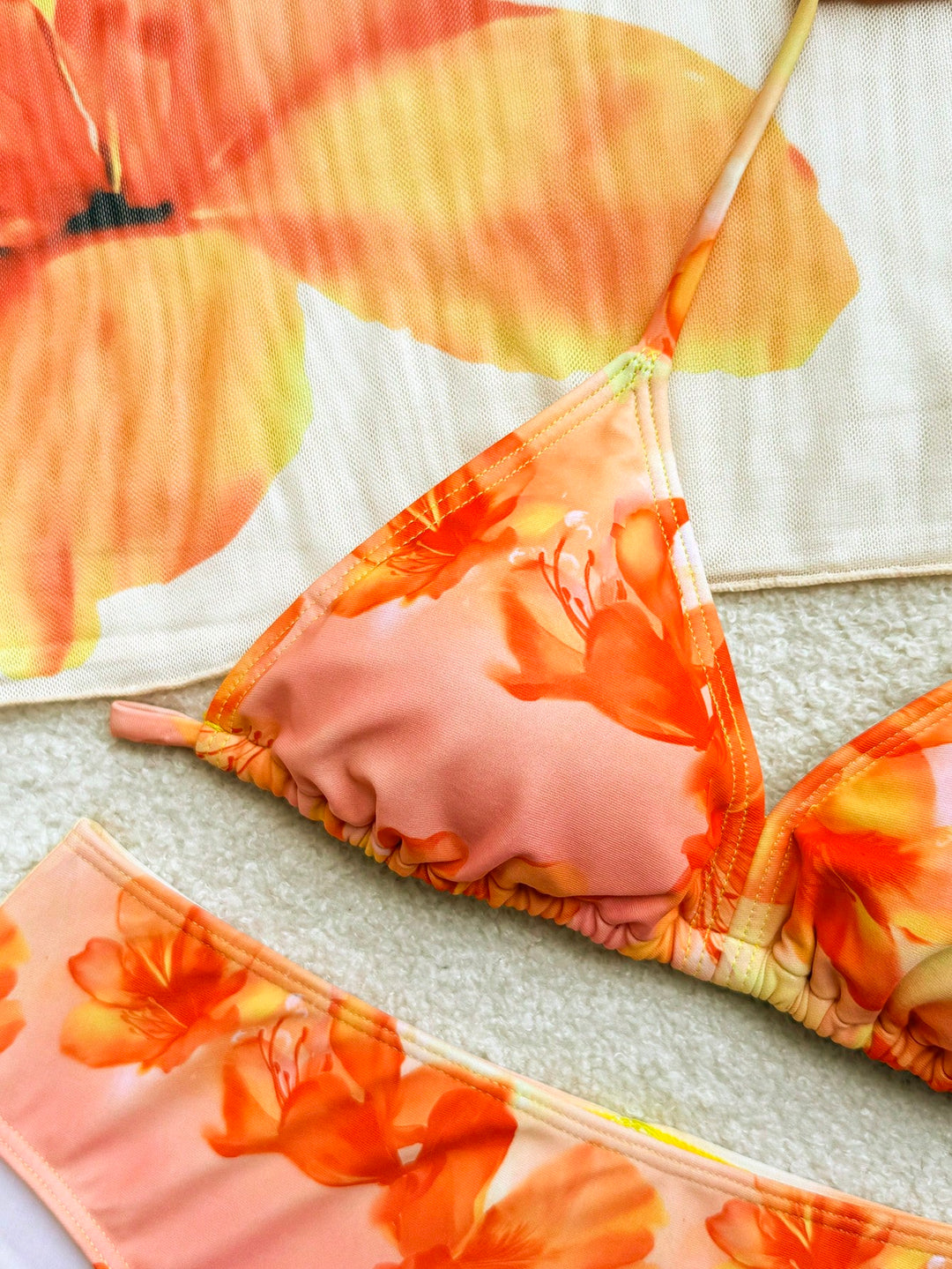 Set bikini SHEIN, portocaliu