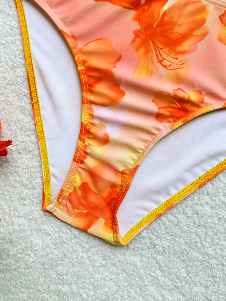 Set bikini SHEIN, portocaliu