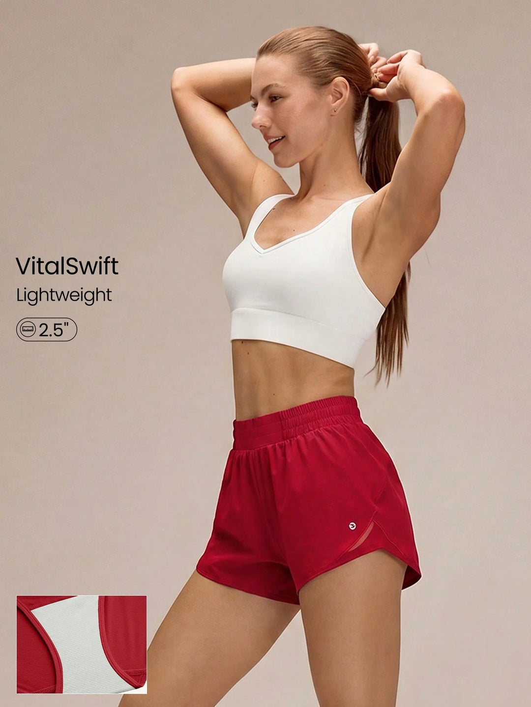 Pantaloni scurți SHEIN, roșu