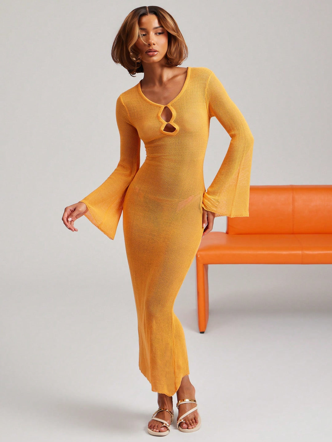 Rochie SHEIN, portocaliu