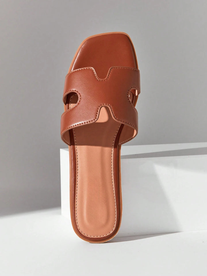 Șlapi SHEIN, maro