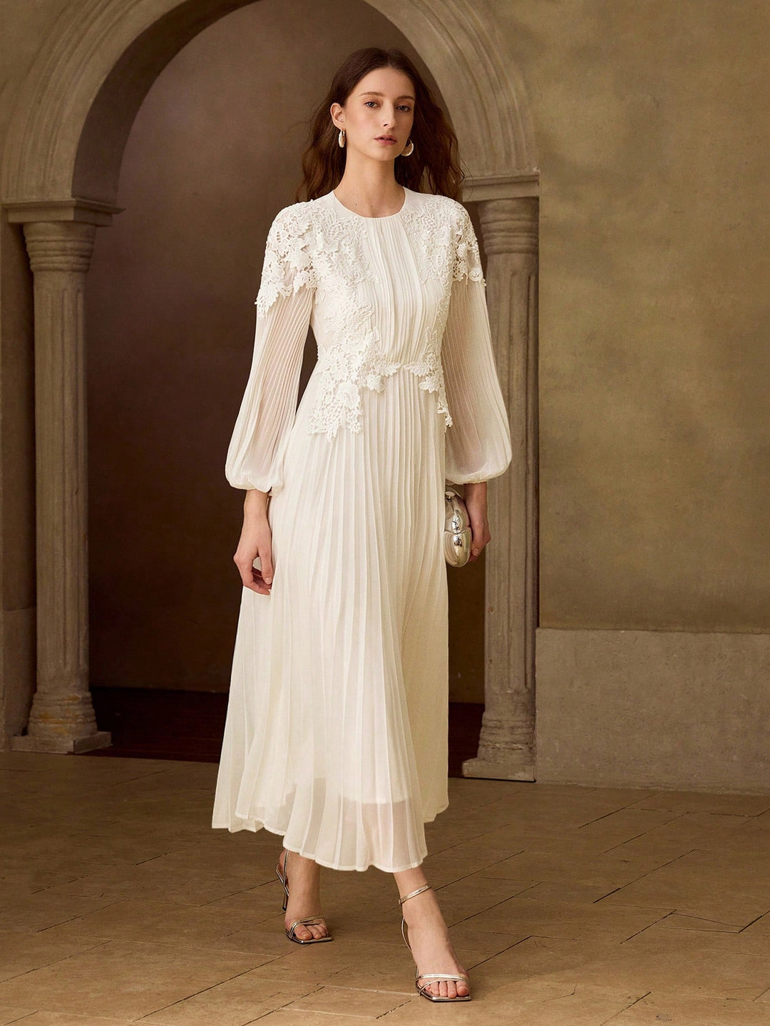 Rochie maxi SHEIN, bej
