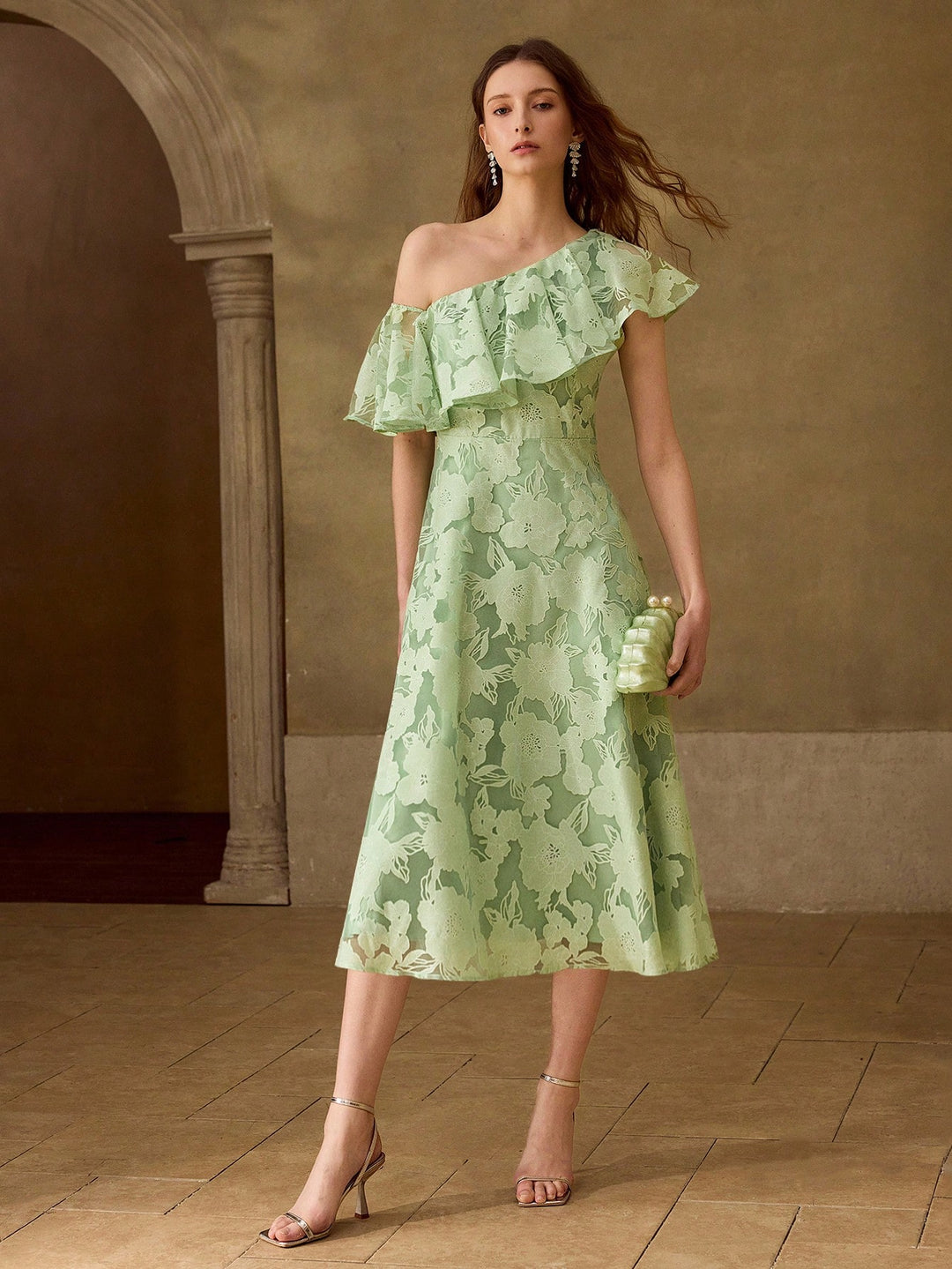Rochie midi SHEIN, verde