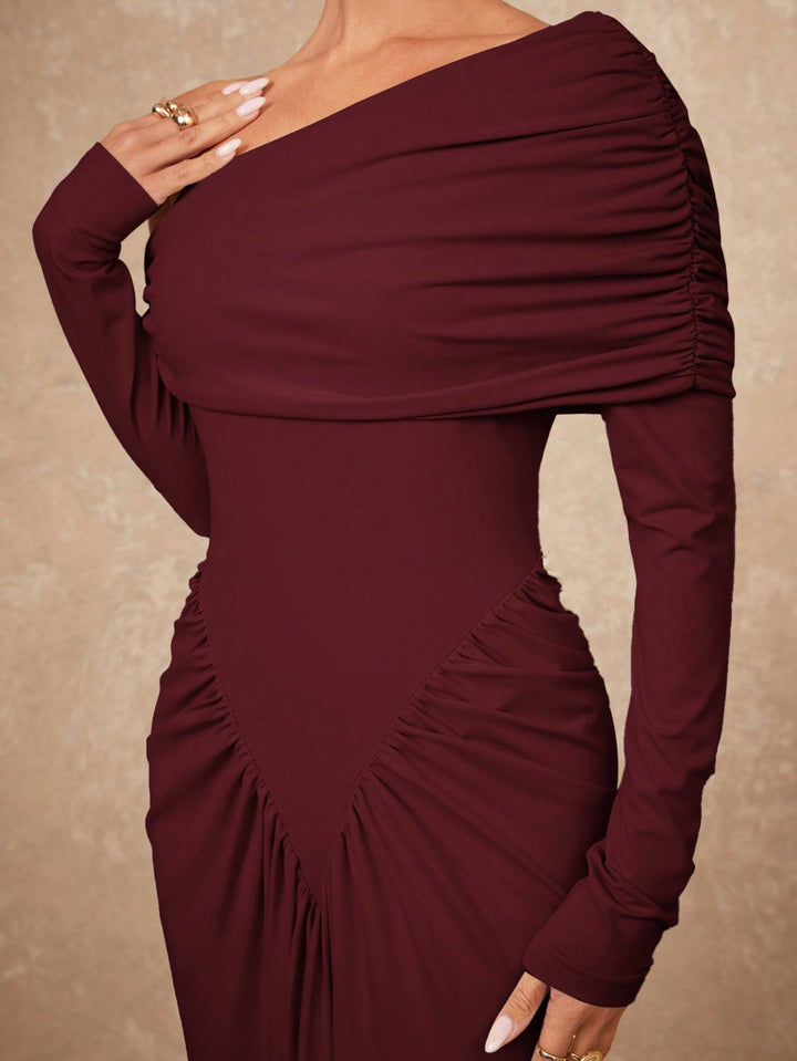 Rochie maxi SHEIN, vișiniu