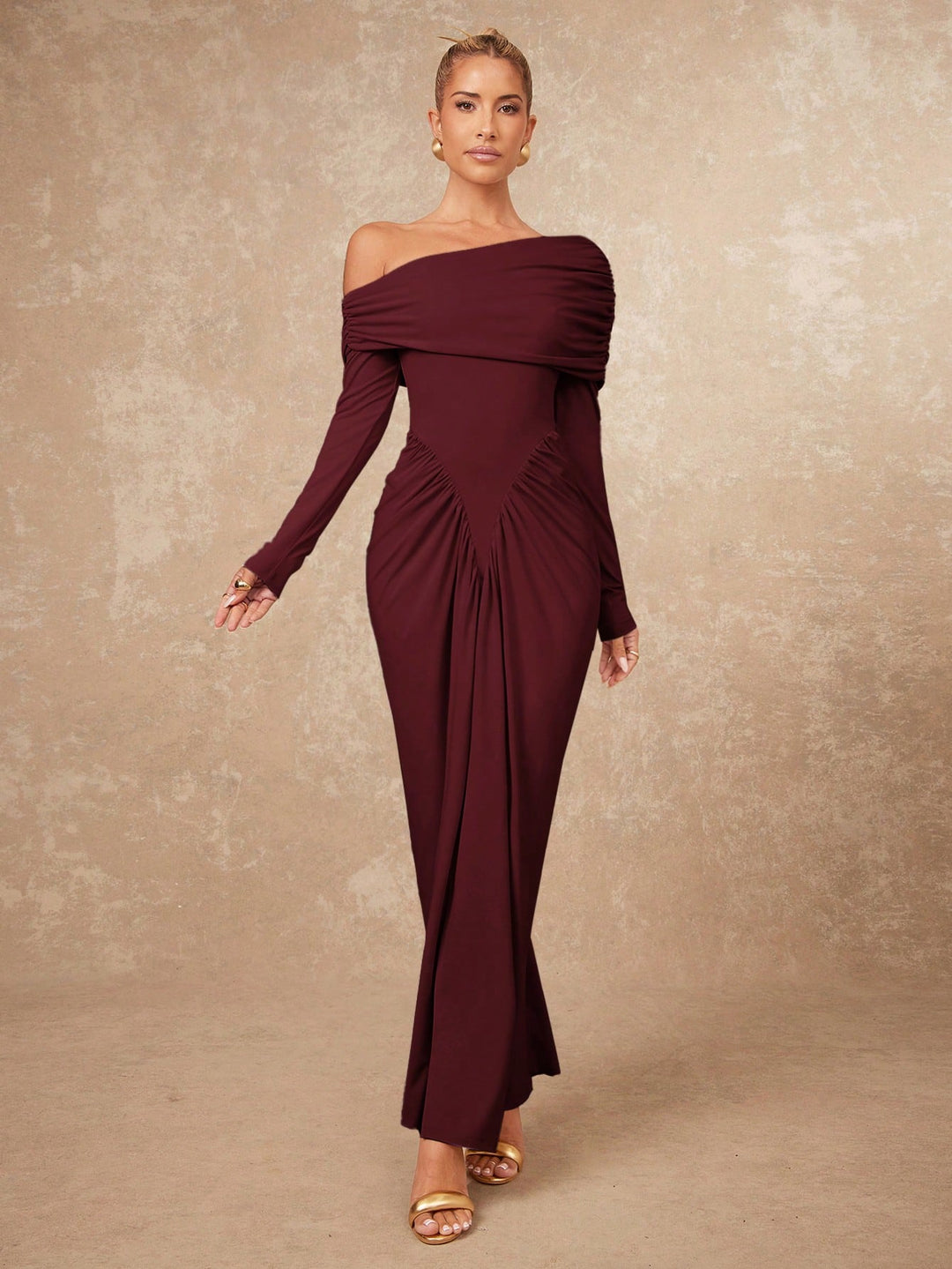 Rochie maxi SHEIN, vișiniu