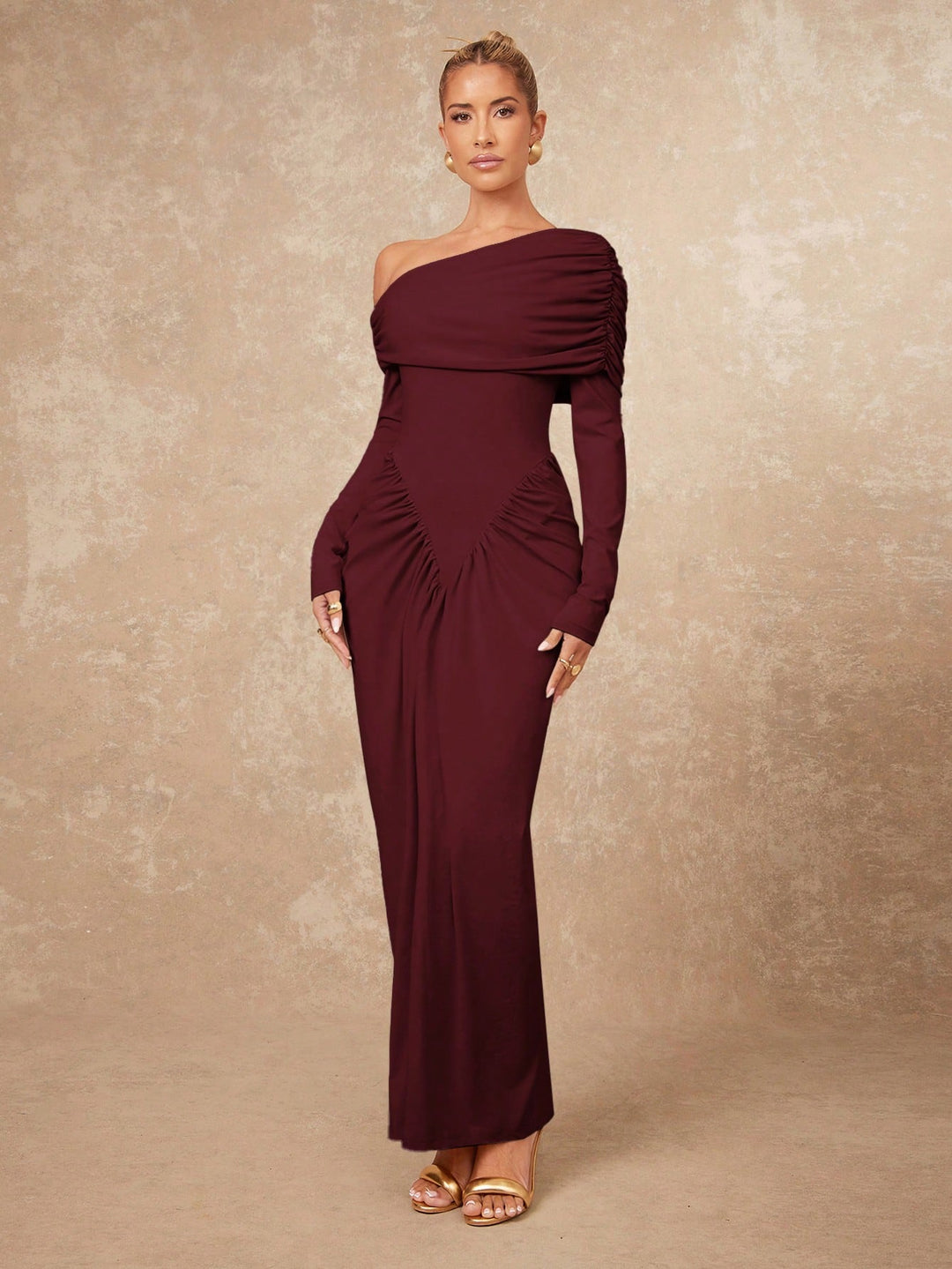Rochie maxi SHEIN, vișiniu