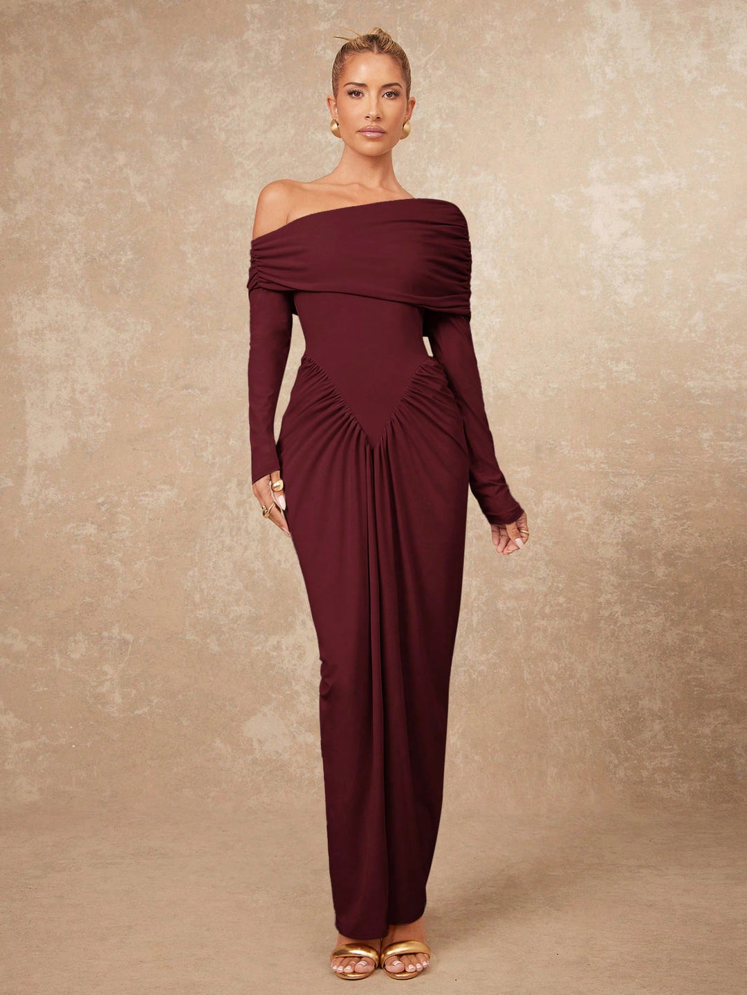 Rochie maxi SHEIN, vișiniu