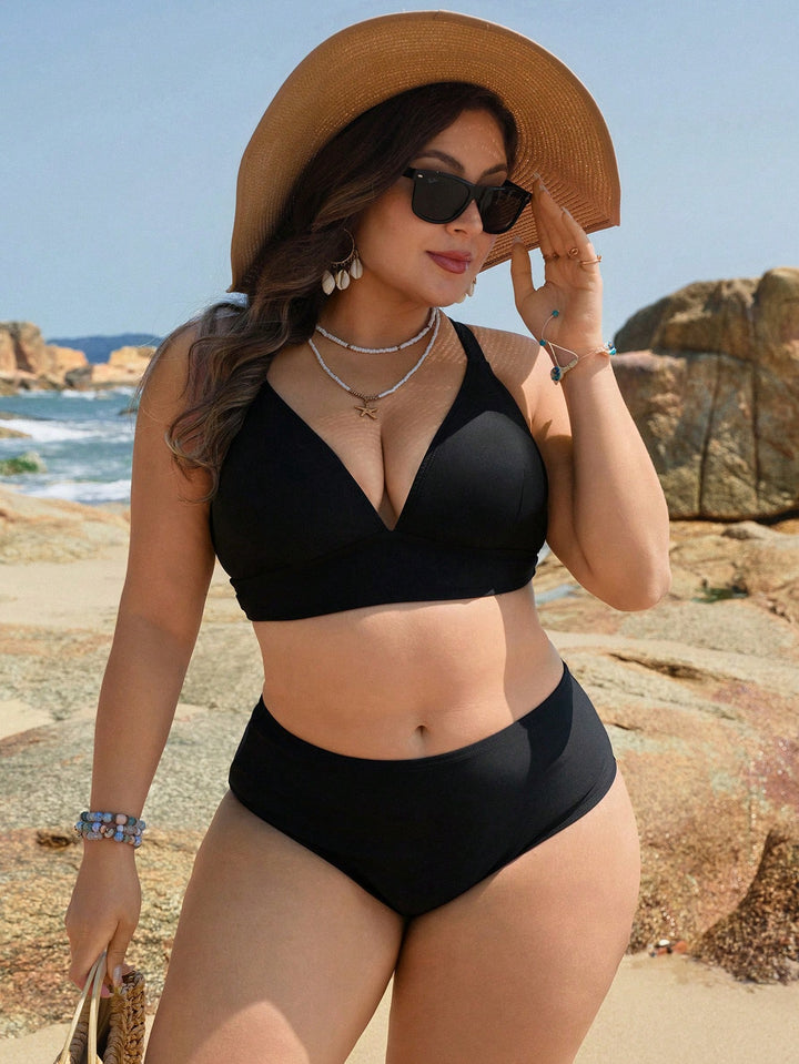 Sutien de baie SHEIN, negru