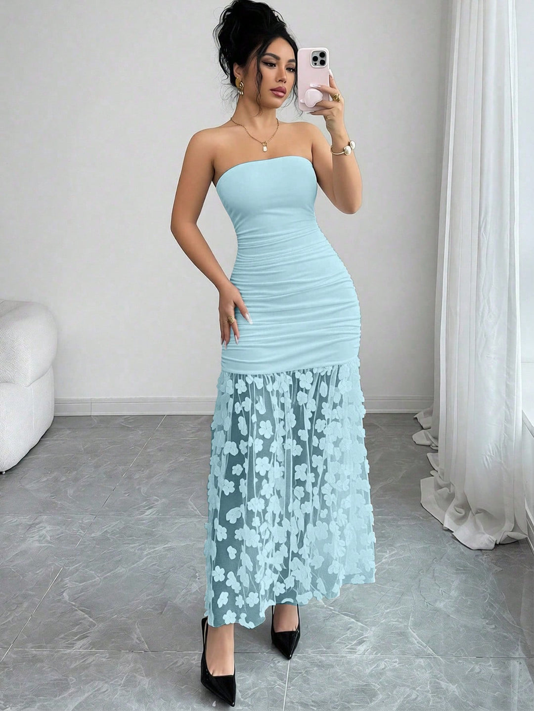 Rochie maxi SHEIN, albastru