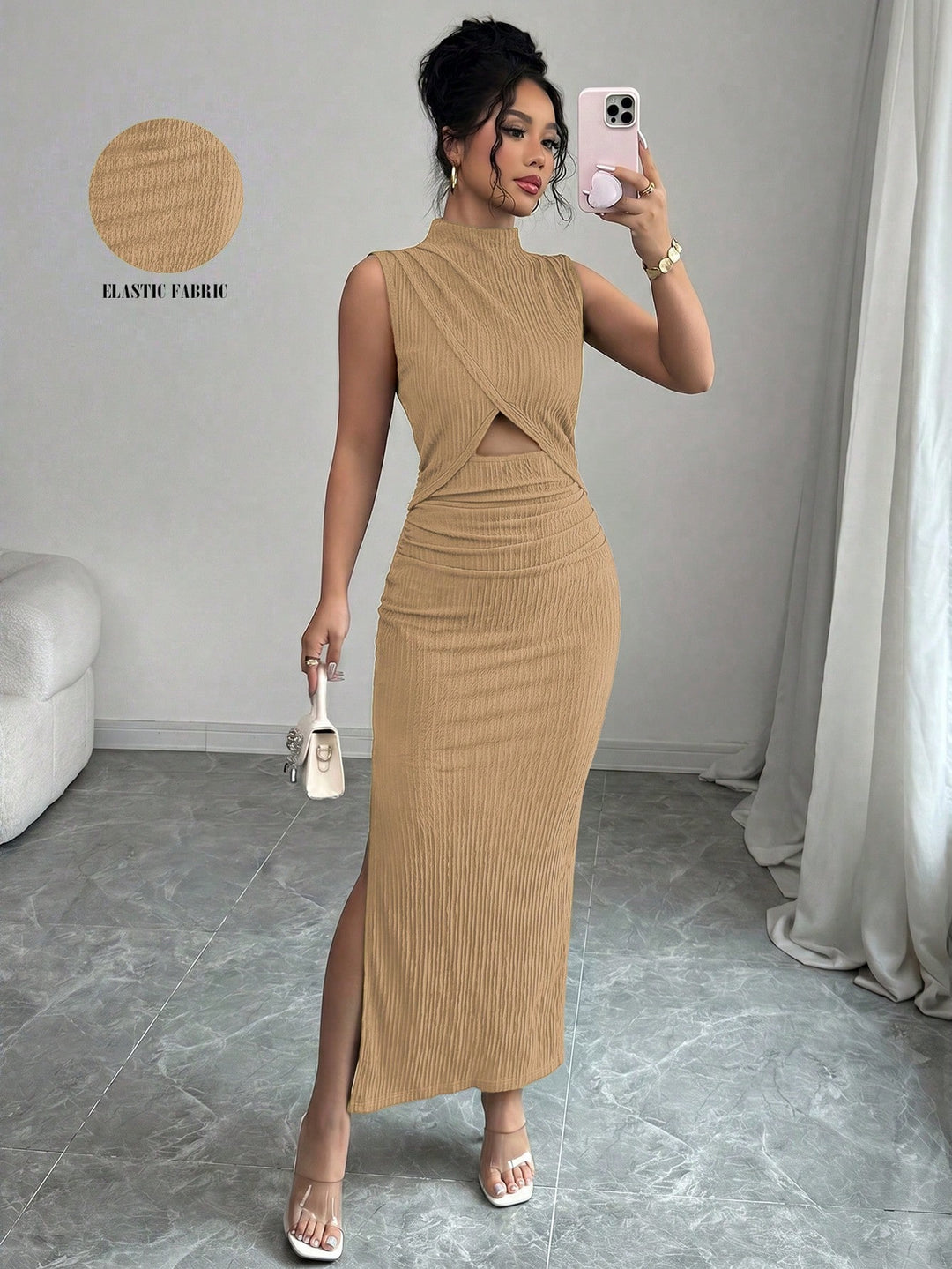 Rochie maxi SHEIN, maro