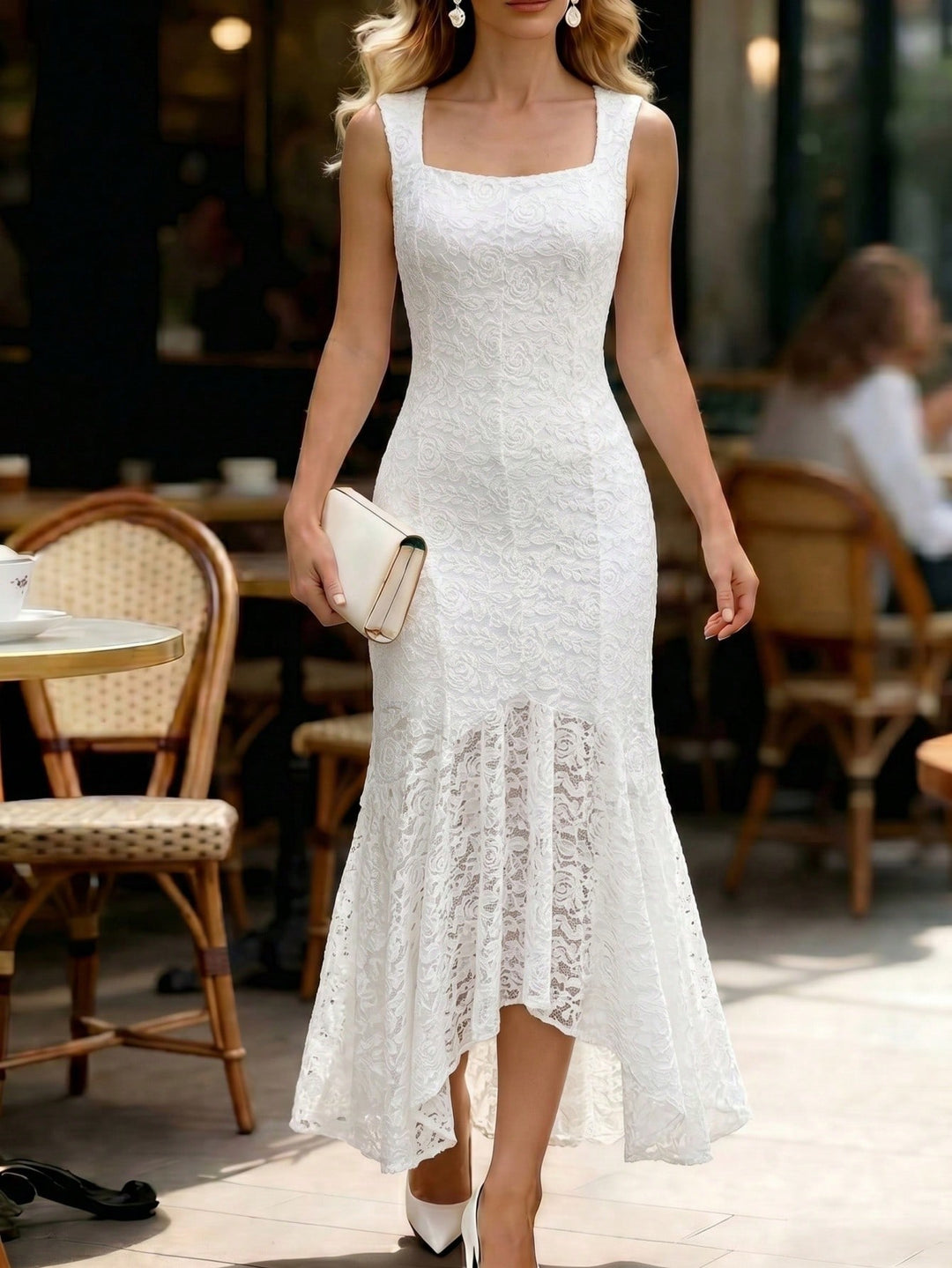 Rochie maxi SHEIN, alb