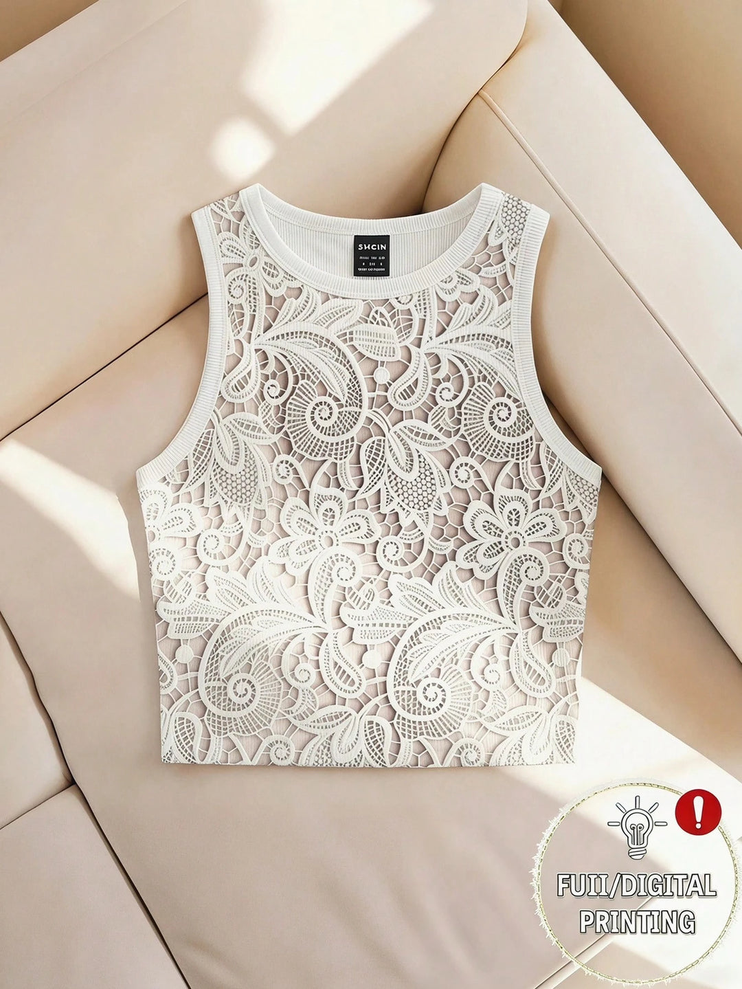 Top SHEIN, crem
