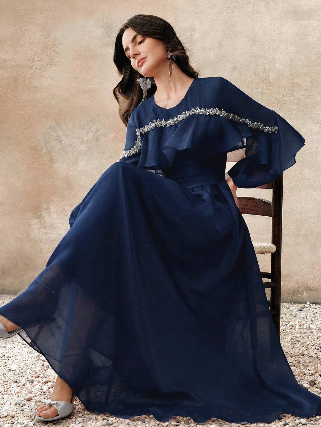 Rochie maxi SHEIN, albastru