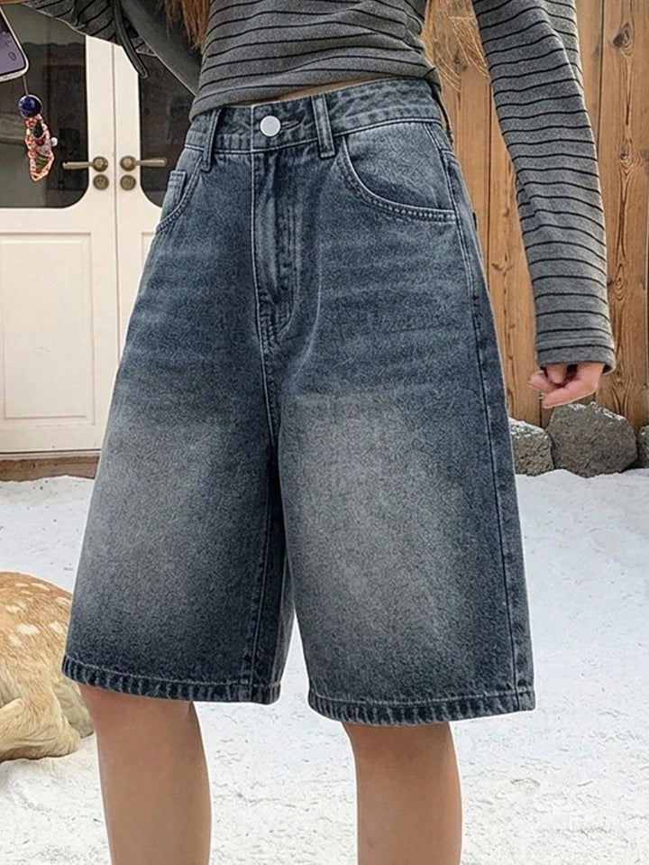 Pantaloni scurți SHEIN, albastru