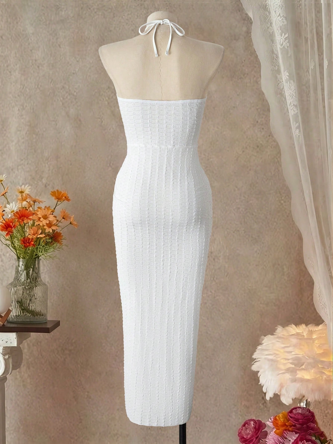 Rochie maxi SHEIN, alb