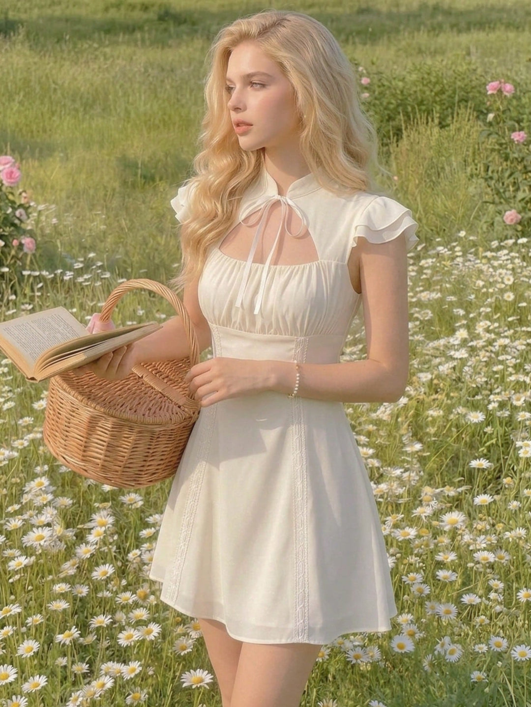 Rochie scurtă SHEIN, bej