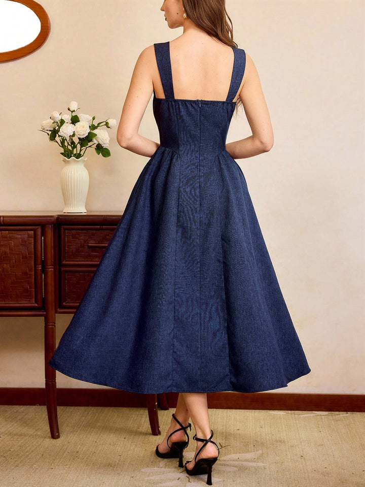 Rochie midi SHEIN, albastru