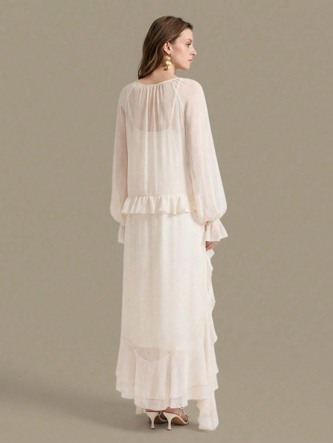 Rochie maxi SHEIN, portocaliu