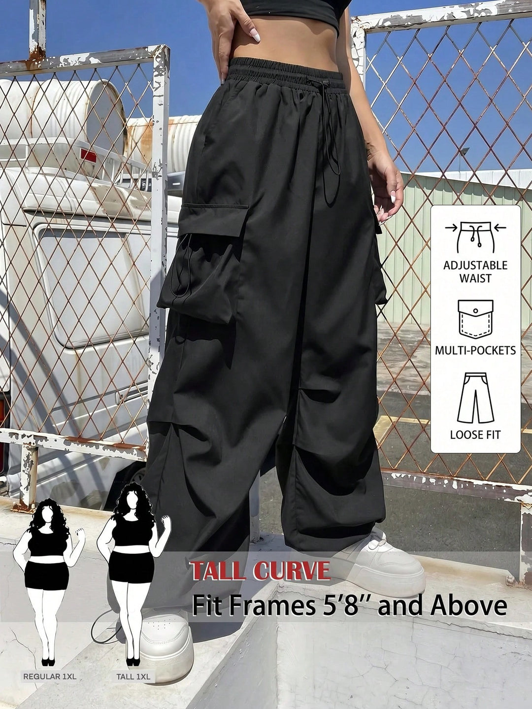 Pantaloni SHEIN, negru