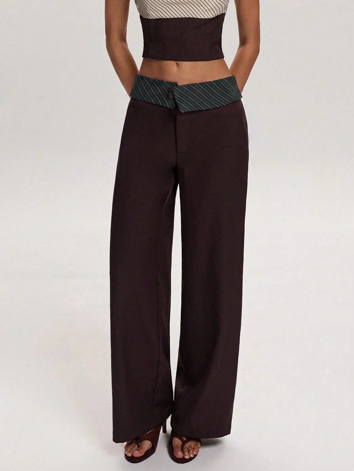 Pantaloni SHEIN, maro