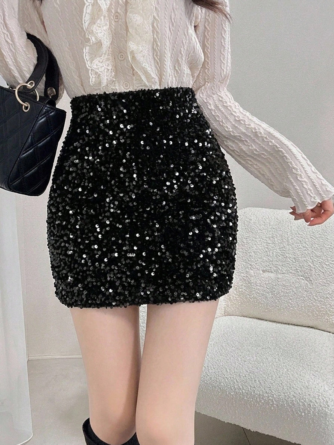 Fustă mini SHEIN, negru